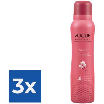 Vogue Enjoy Parfum Deodorant 150 ml - Voordeelverpakking 3 stuks