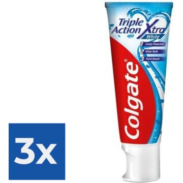 Colgate Tandpasta Triple Action Whitening 75 ml - Voordeelverpakking 3 stuks