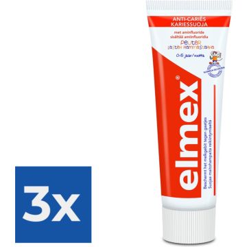 Elmex Anti-Cariës Peuter Tandpasta 75 ml - Voordeelverpakking 3 stuks