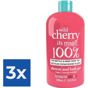 Treaclemoon Douchegel - Wild Cherry Magic 500ml - Voordeelverpakking 3 stuks