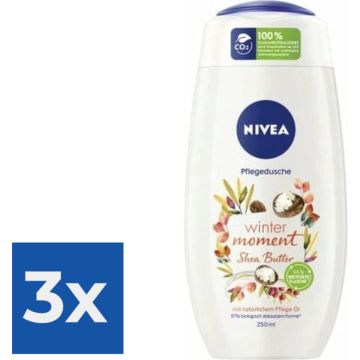 Nivea Douchegel - Winter Moment Shea Butter 250ml - Voordeelverpakking 3 stuks