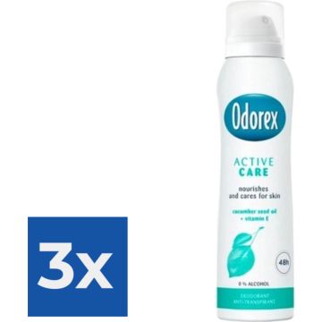 Odorex Deospray - Active Care 150 ml - Voordeelverpakking 3 stuks