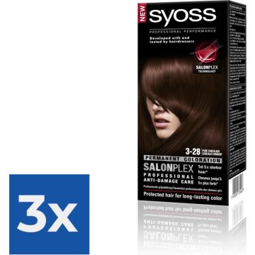 SYOSS Color baseline 3-28 Pure Chocolade - 1 stuk - Voordeelverpakking 3 stuks