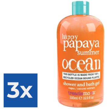 Treaclemoon Douchegel - Papaya Summer 500 ml - Voordeelverpakking 3 stuks