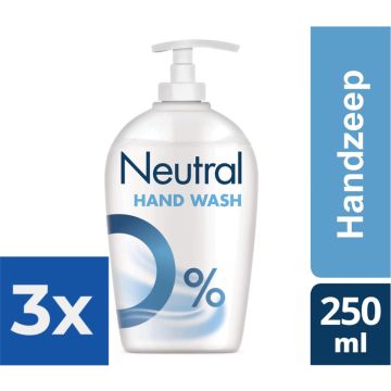 Neutral - Handzeep Vloeibaar - 0% Parfum - 250ml - Voordeelverpakking 3 stuks