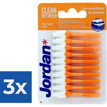 Jordan Tandenstokers - Clean Between Sticks Large - Voordeelverpakking 3 stuks