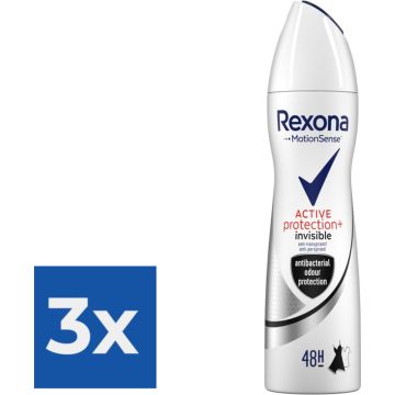 Rexona Deospray - Active Protection Invisible 150 ml - Voordeelverpakking 3 stuks