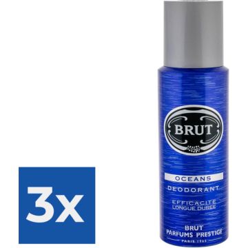 Brut deo spray oceans 200 ml - Voordeelverpakking 3 stuks