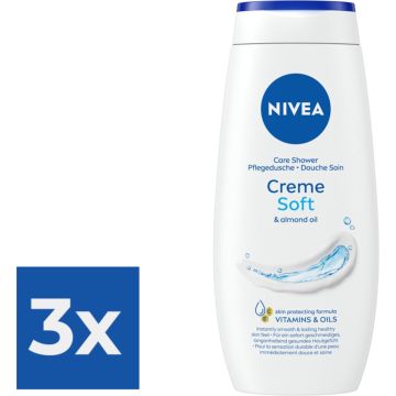 Nivea Douchecrème - Rich Moisture Soft 250ml - Voordeelverpakking 3 stuks