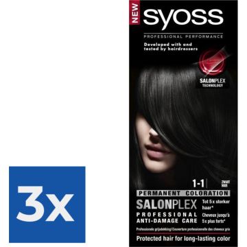 SYOSS Color baseline 1-1 Zwart - 1 stuk - Voordeelverpakking 3 stuks