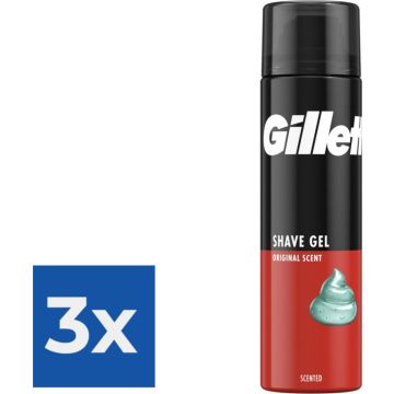 Gillette Scheergel Classic 200 ml - Voordeelverpakking 3 stuks