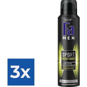 Fa men Deospray Sport Power Boost - Voordeelverpakking 3 stuks