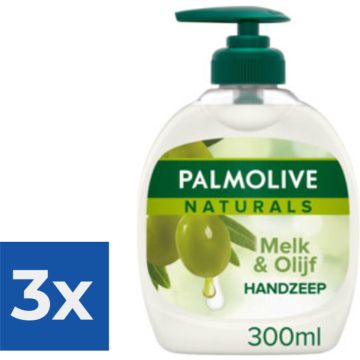 Palmolive Handzeep Naturals Melk &amp; Olijf 300 ml - Voordeelverpakking 3 stuks