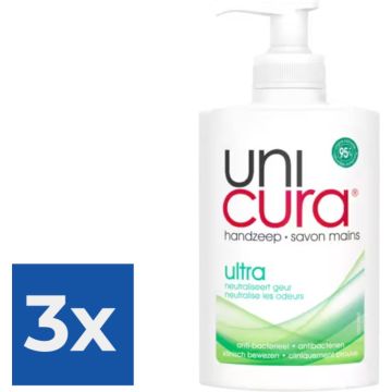 Unicura Vloeibare Zeep Ultra 250 ml Pomp - Voordeelverpakking 3 stuks