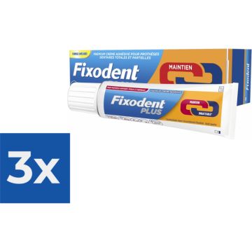 Fixodent Kleefpasta Plus Duo Premium 40 gr - Voordeelverpakking 3 stuks