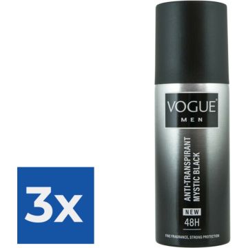 Vogue Anti-Transpirant Mystic Black 150 ml - Voordeelverpakking 3 stuks