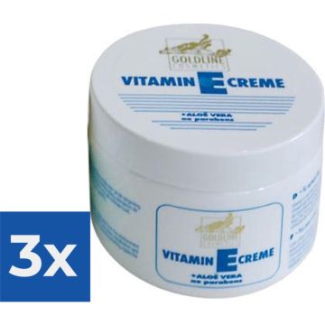 Goldline Vitamine-E met Aloë Vera voor de Normale Huid - 250 ml - Bodycrème - Voordeelverpakking 3 stuks