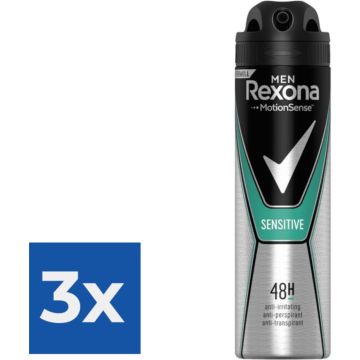 Rexona Men Sensitive - 150 ml - Deodorant - Voordeelverpakking 3 stuks