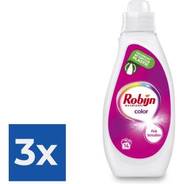 Robijn Vloeibaar Wasmiddel - Color 8 x 14 wasbeurten 8 x 700ML - Voordeelverpakking 3 stuks