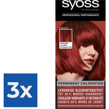 SYOSS Colors Pantone Haarverf 5-72 Pompeian Red - 1 stuk - Voordeelverpakking 3 stuks