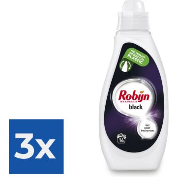 Robijn Black Velvet Vloeibaar Wasmiddel - 1x 700 ml (14 wasbeurten) - Voordeelverpakking 3 stuks