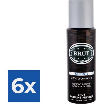 Brut Musk - 200 ml - Deodorant - Voordeelverpakking 6 stuks