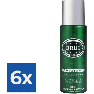 Brut Deospray Deodorant Original 200 mL - Voordeelverpakking 6 stuks