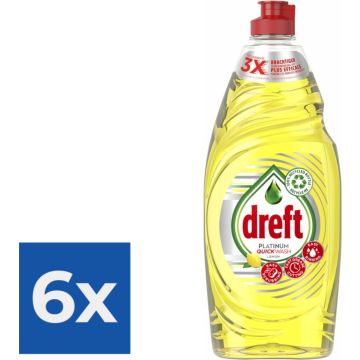 Dreft Platinum Quickwash Afwasmiddel Citroen 625 ml - Voordeelverpakking 6 stuks