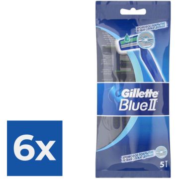 Gillette Blue II - 5 stuks - Wegwerpscheermesjes - Voordeelverpakking 6 stuks