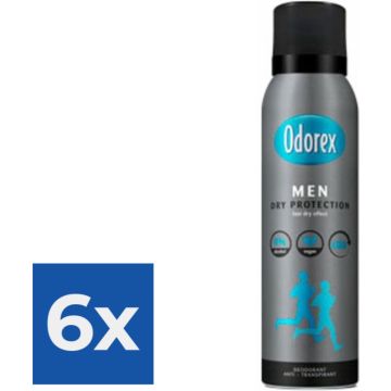 Odorex Deospray Men - Dry Protection 150 ml - Voordeelverpakking 6 stuks