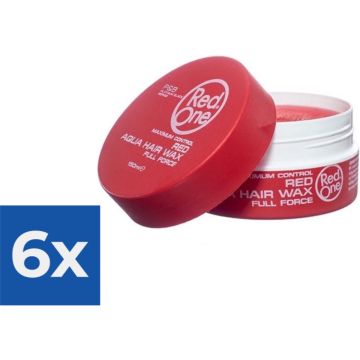 Red One Red Aqua Hair Wax - 150 ml - Voordeelverpakking 6 stuks