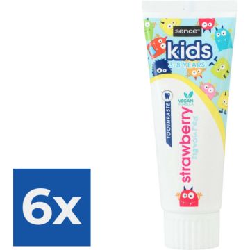 Sence Fresh Tandpasta Kids Strawberry 75 ml - Voordeelverpakking 6 stuks