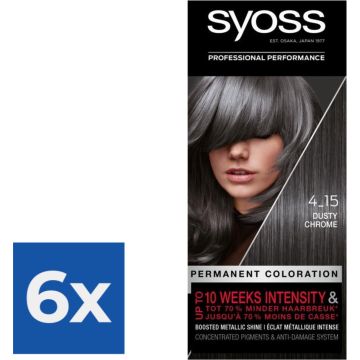 SYOSS Color baseline 4-15 Dusty Chrome haarverf - 1 stuk - Voordeelverpakking 6 stuks