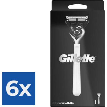 Gillette ProGlide scheerapparaat voor mannen Zwart- Wit - Voordeelverpakking 6 stuks