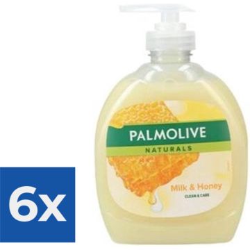 Palmolive Melk &amp; Honing Handzeep Pomp - Voordeelverpakking 6 stuks