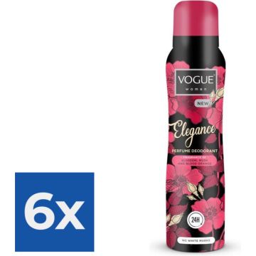 Vogue Elegance Parfum Deodorant 150 ml - Voordeelverpakking 6 stuks