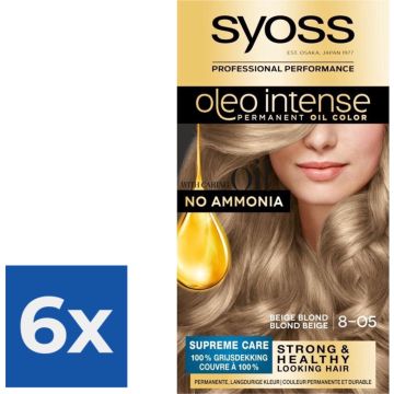 SYOSS Oleo Intense 8-05 Beige Blond - 1 stuk - Voordeelverpakking 6 stuks