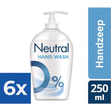 Neutral - Handzeep Vloeibaar - 0% Parfum - 250ml - Voordeelverpakking 6 stuks