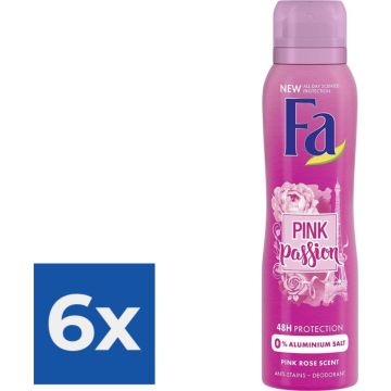 FA Pink Passion Deodorant Spray 150ml - Voordeelverpakking 6 stuks