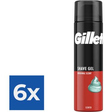 Gillette Scheergel Classic 200 ml - Voordeelverpakking 6 stuks