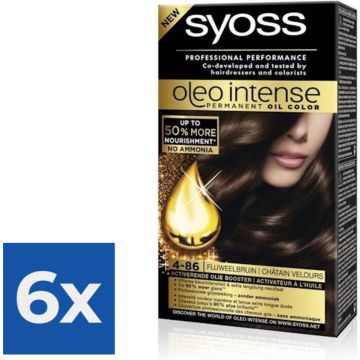 SYOSS Oleo Intense 4-86 Fluweelbruin Haarverf - 1 stuk - Voordeelverpakking 6 stuks