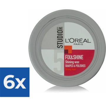 L'Oréal Paris Studio Line Fix and Shine High gloss Wax - 75 ml - Voordeelverpakking 6 stuks