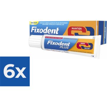 Fixodent Kleefpasta Plus Duo Premium 40 gr - Voordeelverpakking 6 stuks