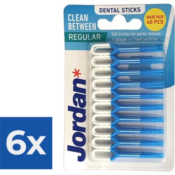 Jordan Clean Between Sticks Regular 40 stuks - Voordeelverpakking 6 stuks