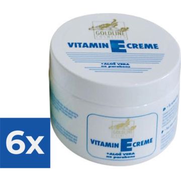 Goldline Vitamine-E met Aloë Vera voor de Normale Huid - 250 ml - Bodycrème - Voordeelverpakking 6 stuks