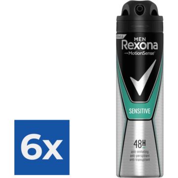 Rexona Men Sensitive - 150 ml - Deodorant - Voordeelverpakking 6 stuks