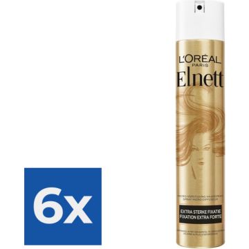 L’Oréal Paris Elnett Satin Haarspray Extra Sterke Fixatie - 300ml - Voordeelverpakking 6 stuks