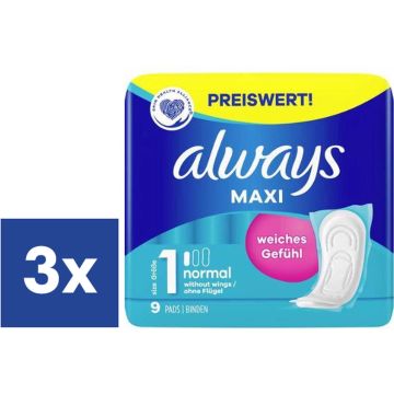 Always Maxi Normal Maandverband - 3 x 9 stuks - Voordeelverpakking 12 stuks