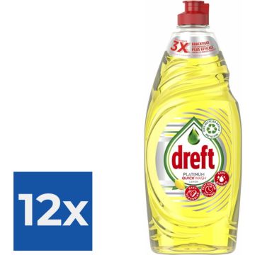 Dreft Platinum Quickwash Afwasmiddel Citroen 625 ml - Voordeelverpakking 12 stuks