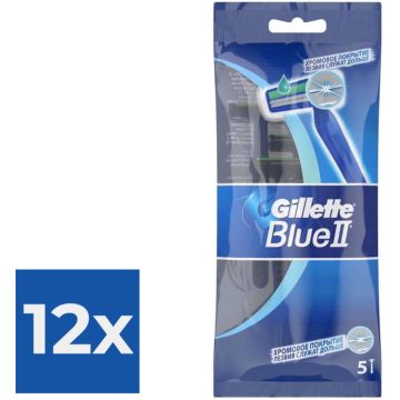 Gillette Blue II - 5 stuks - Wegwerpscheermesjes - Voordeelverpakking 12 stuks